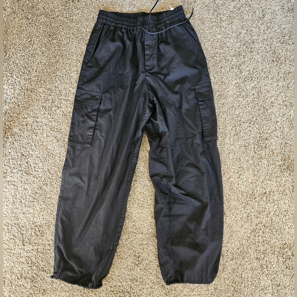 GU Black Cargo Jogger Pants